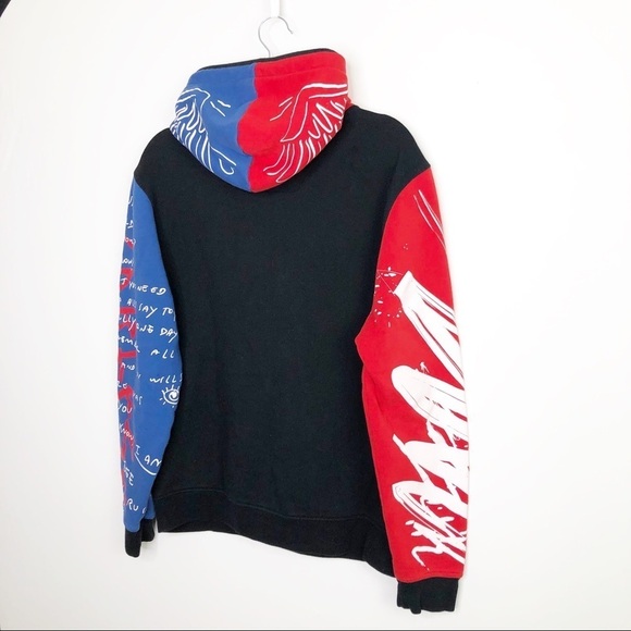 REASON Streetwear graphic color block hooded sweatshirt - Picture 5 of 14